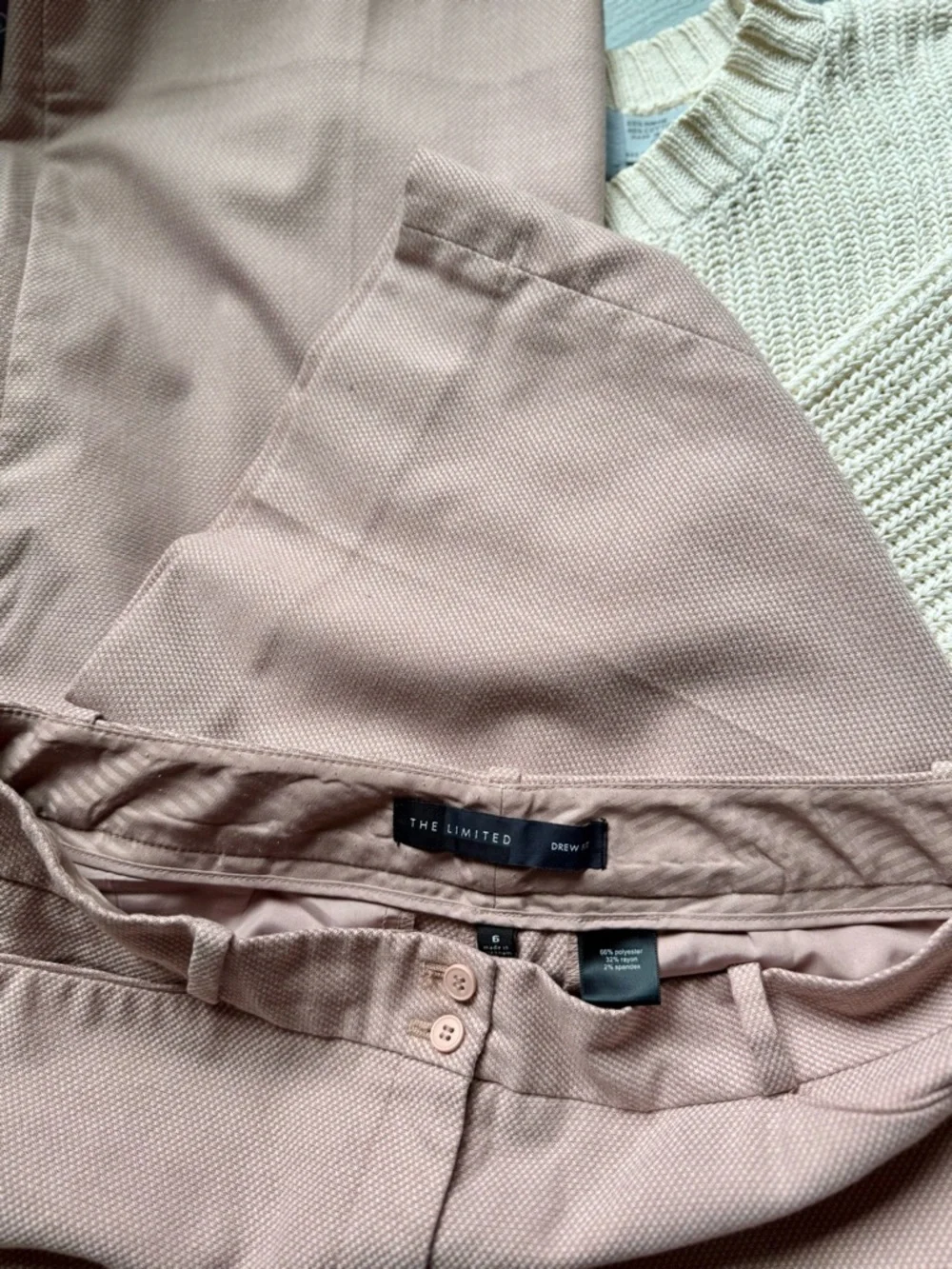The Limited Drew Fit Dress Pants Size 6 Blush Pink Career Trouser - Picture 5 of 6
